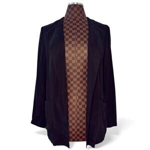 St. John Open Front Black Blouse Jacket Size Small Fall 2021 Zoe Turner Couture